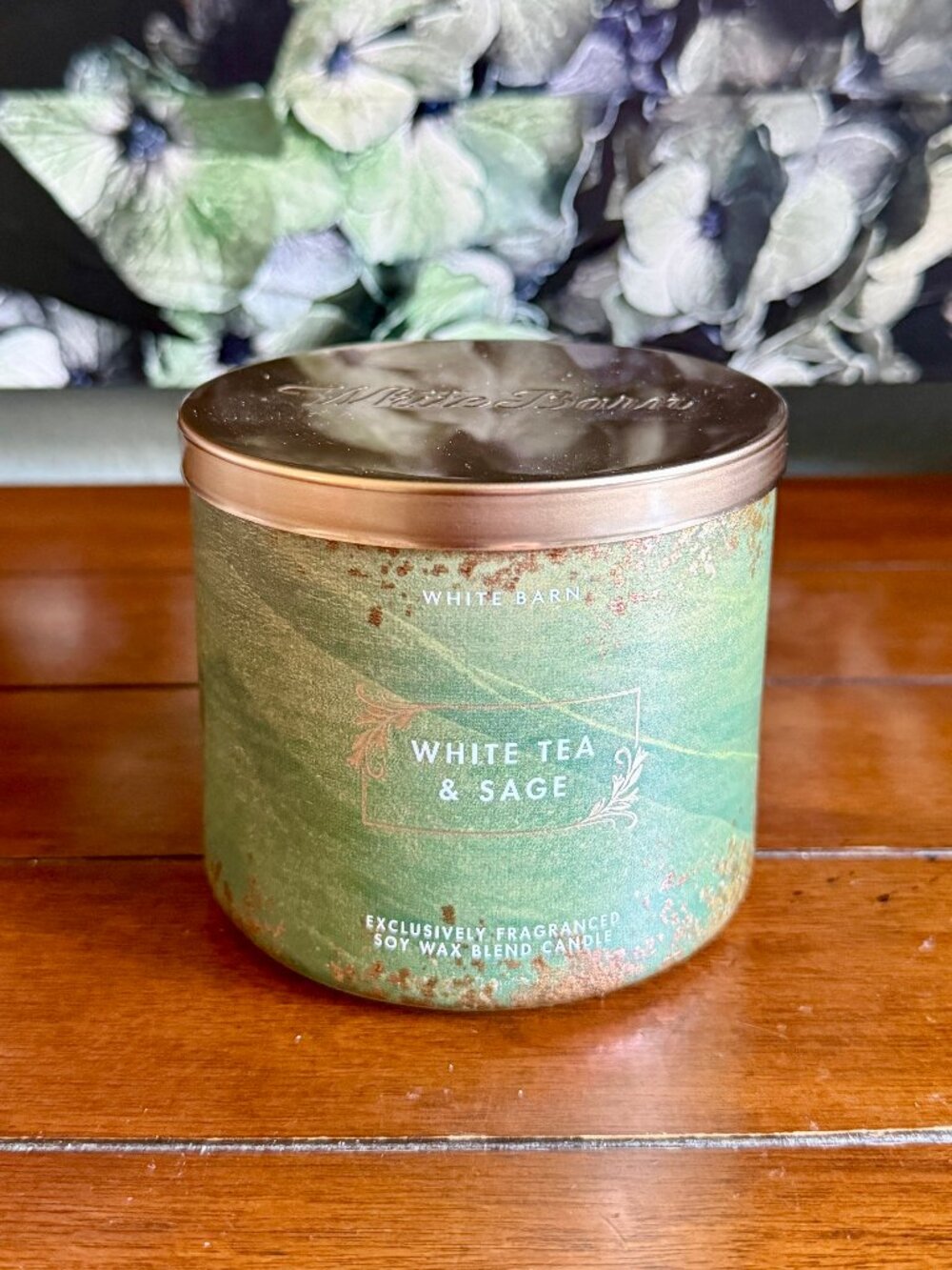 NEW WHITE TEA & SAGE 3-Wick Candle Bath & Body Works